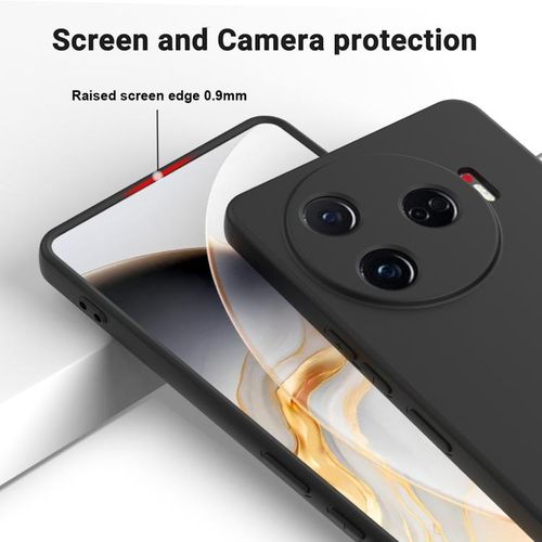 Tecno Camon 30  And Camon 30 Pro Luxury Soft Rubber Liquid Silicone Skin Touch Feel Cover Case Black