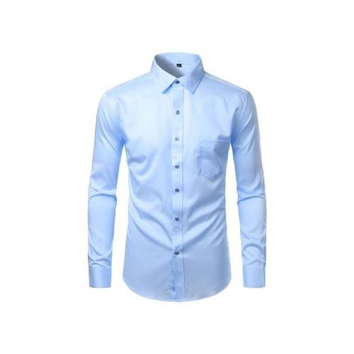 5 Pack Of Men's Cotton Long Sleeve Shirts - Multicolor, Blue, Black, White, Pink