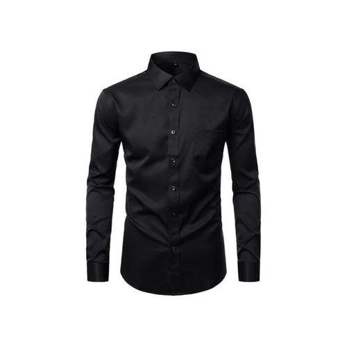 5 Pack Of Men's Cotton Long Sleeve Shirts - Multicolor, Blue, Black, White, Pink