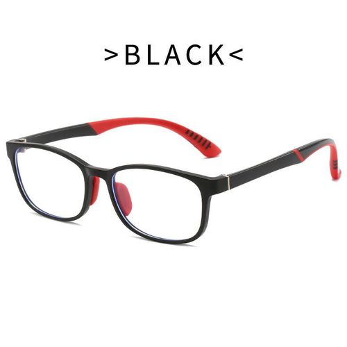 VIENDO Photochromic Anti Radiation Grade Eyeglasses For Kids Square Elastic TR90 Computer Eyewear Auto Changing Color Sunglasses Replaceable Lens Transition 2 in 1 Shades For Children's UV400 Anti Blue Ray Index 1.56 Lens Astigmatism