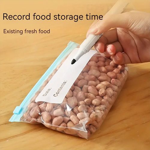 10pcs Storage Bags, Zippered Fresh-keeping Bag, Food Sorting Storage Bag, Food Preservation Sealed Bag, For Fruit, Grain, Vegetable And Meat, Kitchen Organizers And Storage, Kitchen Accessories