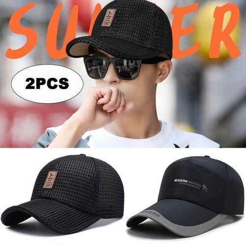 2 Pcs Men Sports Baseball Caps Casual Fashion Women Peaked Hats