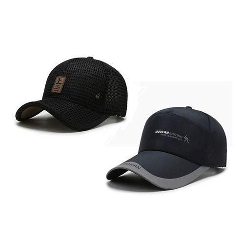 2 Pcs Men Sports Baseball Caps Casual Fashion Women Peaked Hats