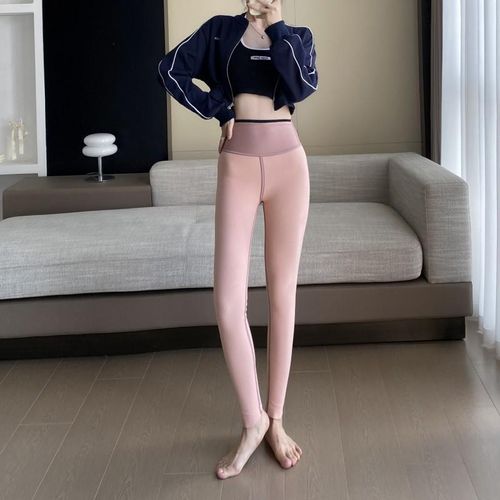 New Velvet Leggings For Women In Autumn Winter, High Waisted Cinched Shark Pants, Sporty And