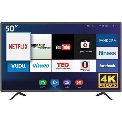 Hisense 50 Inch 4K Ultra HD Smart TV With Built-in WIFI And Dolby Sound - Black