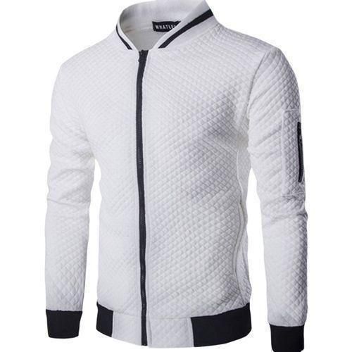 Berrykey Men's Casual Windbreak Lightweight Blazer Jacket & Coats  White
