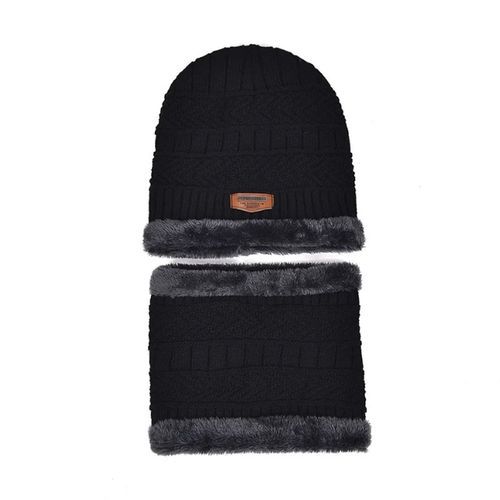 Thicken Plush Warm Knit Caps Men Women Outdoor Ski Cold Protection Neck Mask Hat-Multicolor