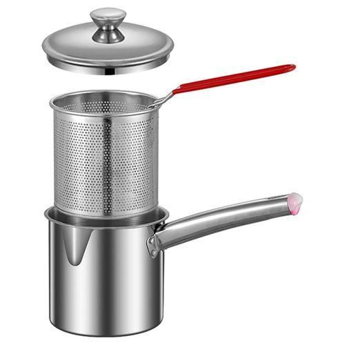 Deep Fryer Pot,Small Fryer Pot,Multipurpose Stainless Steel