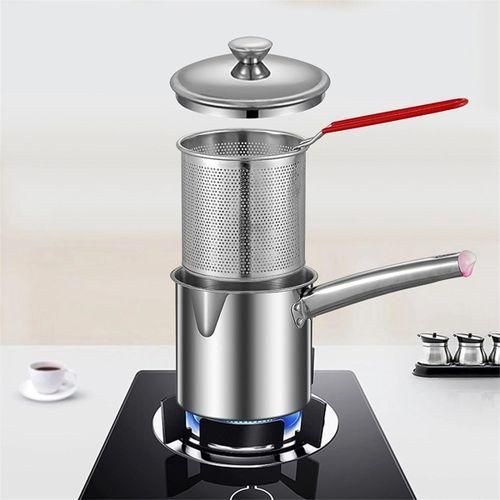 Deep Fryer Pot,Small Fryer Pot,Multipurpose Stainless Steel