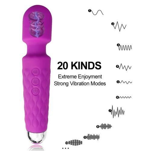 20 Mode Powerful Rechargeable Magic Wand Vibrator