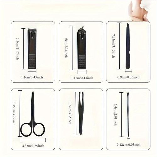 Manicure Tool Set, With Portable Case, Cuticle Nippers And Cutter Nail Clippers Pedicure Kit,