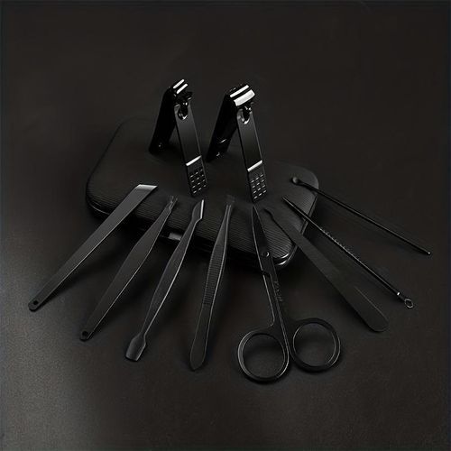 Manicure Tool Set, With Portable Case, Cuticle Nippers And Cutter Nail Clippers Pedicure Kit,