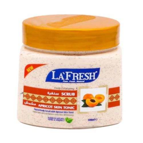 La Fresh Exfoliating Face & Body Scrub Apricot Skin Tonic 500ml