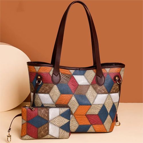 Fashionable Women's Handbag, Retro Large Capacity Shoulder Bag, Shopping Bag