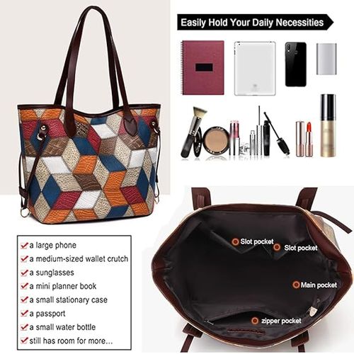 Fashionable Women's Handbag, Retro Large Capacity Shoulder Bag, Shopping Bag
