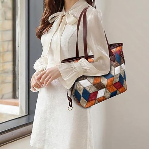 Fashionable Women's Handbag, Retro Large Capacity Shoulder Bag, Shopping Bag