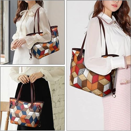 Fashionable Women's Handbag, Retro Large Capacity Shoulder Bag, Shopping Bag