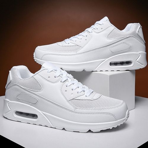 Flangesio Unisex Sneakers Big Size 36-47 Male Platform Shoes Lovers Cushioning Sneakers - White