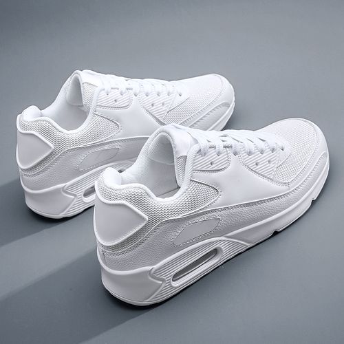 Flangesio Unisex Sneakers Big Size 36-47 Male Platform Shoes Lovers Cushioning Sneakers - White