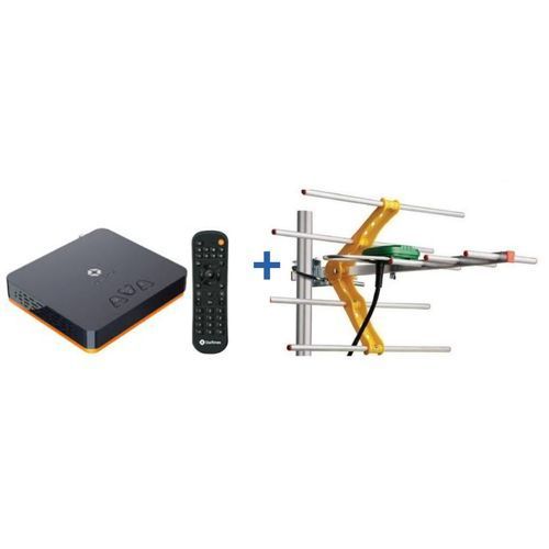 Startimes Decoder + 1 Month Subscription Package and Antenna- Black
