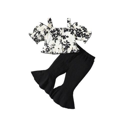 03 Years Baby Girl Summer 2PCS Floral Shirt  Floral Pants