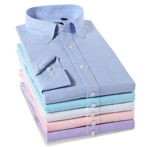 Men's Cotton Shirts Long Sleeve 5 Pieces - Multicolor, Blue, White, Pink, Purple, Sky blue