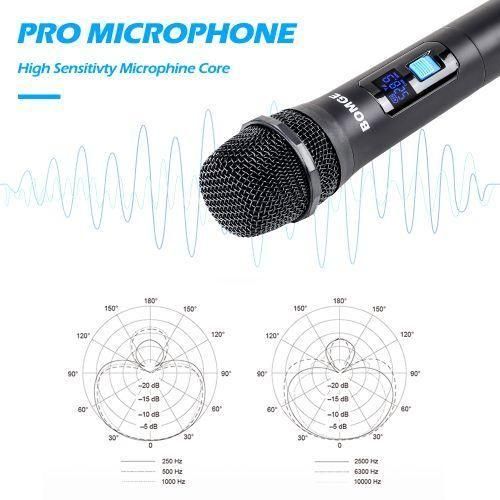 BOMGE 4-Channel Dynamic Wireless Microphone System