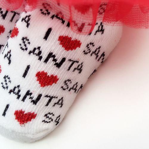 Cute Socks For Baby Girls Santa Letters Pattern Infant Socks