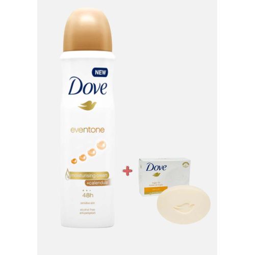Dove Dove Body Spray Eventone Sensitive Skin 150ml (Soap Argan Oil 135) 2pcs