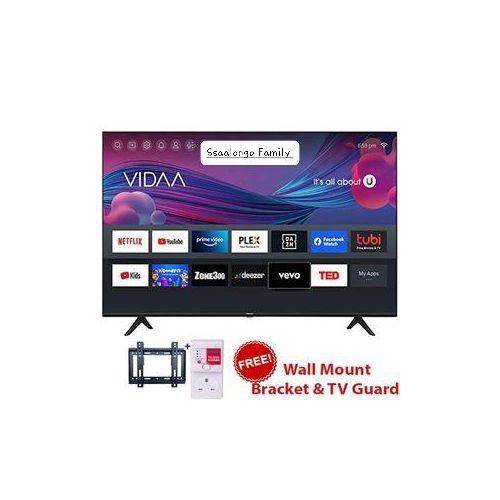 Hisense 32" Inch Smart Frameless TV + Free TV Guard + Free Wall Mount - Black
