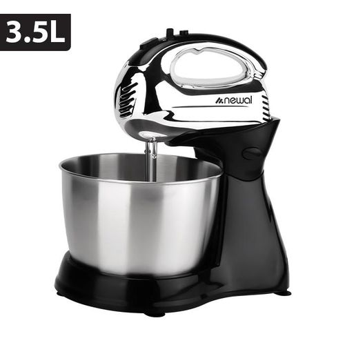 Newal 3521 Stand Mixer 3.5 Litres - Silver & Black(1 Year)