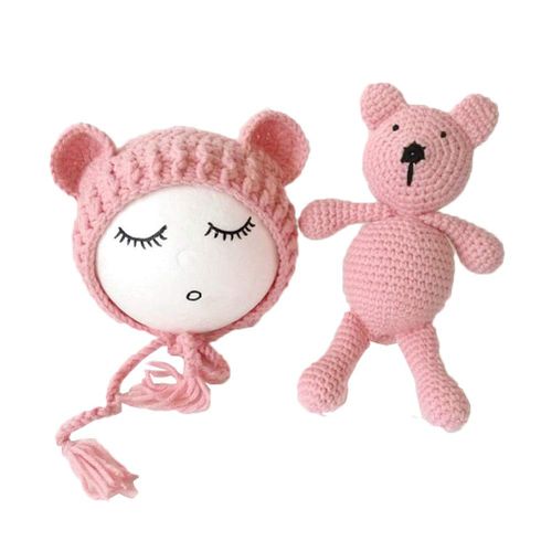 0-2Month Knitted Wool Winter Unisex Baby Hats Newborn Baby