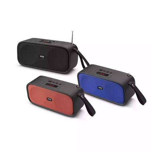 Hf Bluetooth FM Rechargeable Portable Speaker - Black