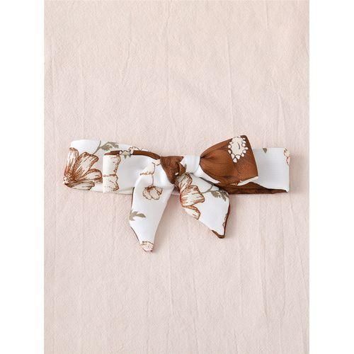 3-18months Baby Girl Sling Bodysuit Floral Skirt Headwear