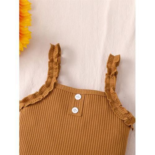 3-18months Baby Girl Sling Bodysuit Floral Skirt Headwear