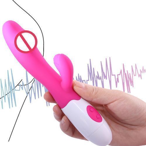 SEXTOYS 1pc Rose Red AV Stick Rabbit Vibrator 30 Frequency Double Head Clitoris Vaginal Masturbator