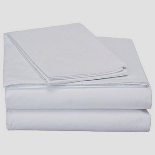 Cotton Double Cotton Bedsheets with 2 Pillowcases - White