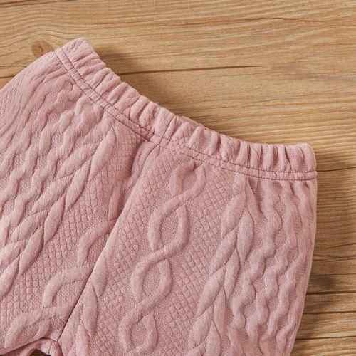 Baby Girls Autumn Winter Twist Knitting Long Sleeve Sweatshirt Pink