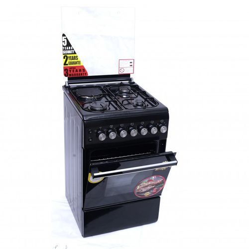 Blueflame 50*60cm 3 Gas Burners +1 Hot Plate Cooker NL6031E  - Black