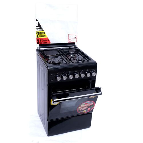 Blueflame 50*60cm 3 Gas Burners +1 Hot Plate Cooker NL6031E  - Black