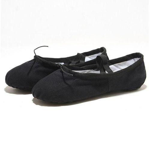 Professional Canvas Ballet Pointe Shoes Elastic Knot Ladies Black 40