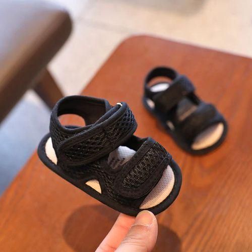 Summer 01 Year Old Newborn Baby Sandals Male Baby Walking Shoes Soft Rubber Soles Anti Slip Wearresistant Breathable Mesh Shoes
