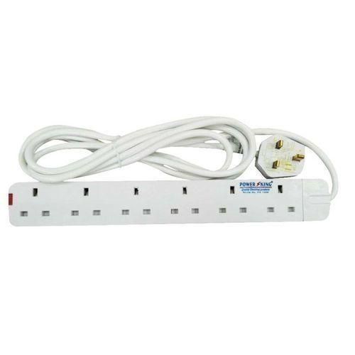 Power King 2pcs 6way Outlet Power Extension Cable
