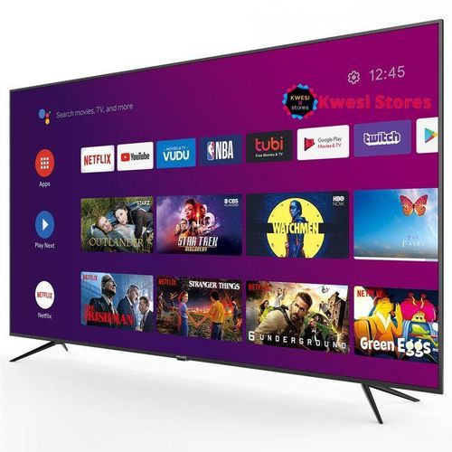 Chiq 65 Inch 2023 Design 4K UHD Android 9.0 Smart TV - Silver Black