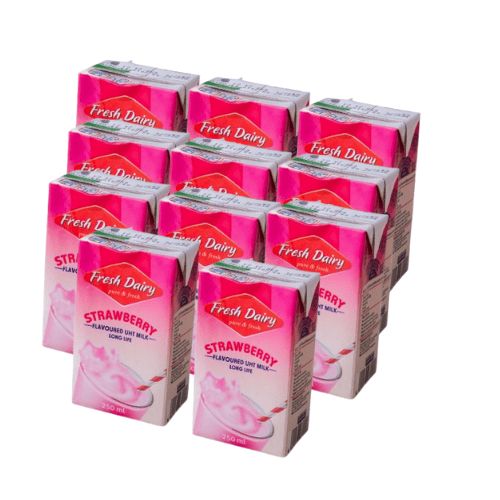 Fresh Dairy S/Berry Flavored Milk Carton *12Pcs - 250ml