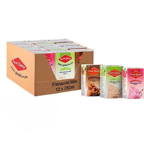 Fresh Dairy S/Berry Flavored Milk Carton *12Pcs - 250ml