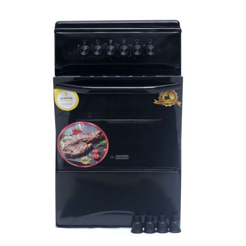 GL-General GL5022E-B  2 Electric & 2 Gas Cooker & Electric Oven 50*50 -  Black(3YRS WRTY)