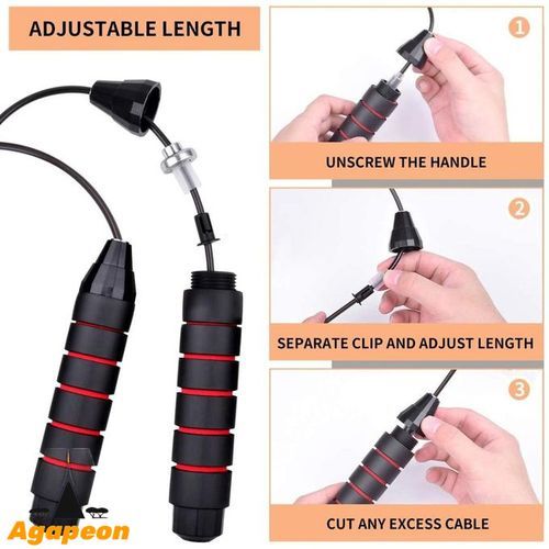 Agapeon Adjustable Jump Skipping Rope Cable