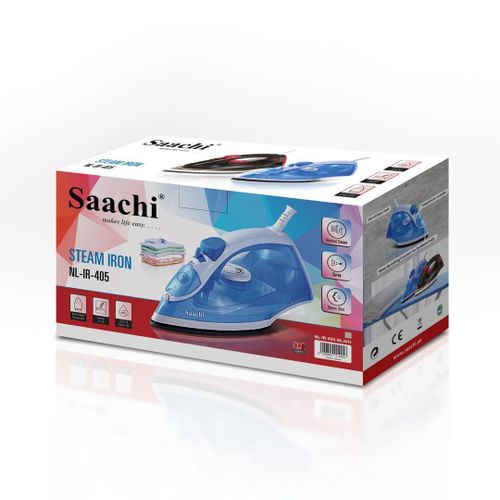 Saachi Steam Iron With Nonstick Sole Plate - Blue
