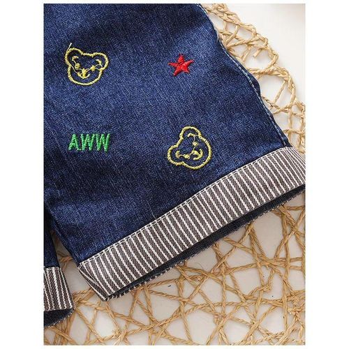 Adorable Lion-Printed Overalls - Soft Cotton Blend Suspender Pants for Boys and Girls